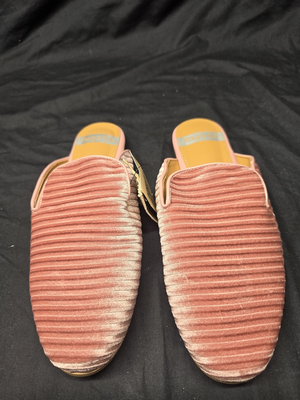 Rag & Co Women's Pink Pleated Textured Mule Flats Size 8 NWT Handcrafted